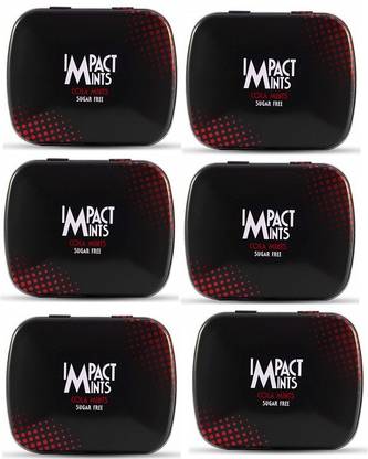 Impact Mints Sugar Free Mints- Cola -14g (Pack of 6) (Imported) Cola Mint