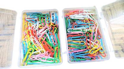STALLION ENTERPRISES Stallion Clip Series Medium High Quality Wire Iron Material With Plastic Wrapping on it. Paper Clips