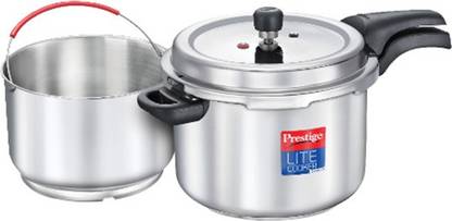 Prestige Prestige Svachh Lite Cooker 4 L Outer Lid Induction Bottom Pressure Cooker