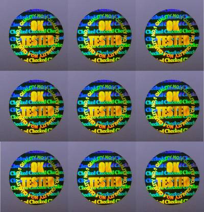 youlogic 1.3 cm Hologram Stickers Ok Tested Quality No. 1, 13mm Round, 500 pcs Polyester 3D View 24 Micron Hologram Sticker true color like rainbow,high quality and upscale vision Non-Reusable Sticker