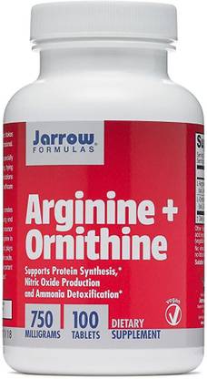 Jarrow Formulas Arginine + Ornithine 750 mg 100 Tablets
