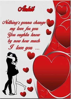 Midas Craft I Love you Ankit ….10 Gift Romantic Quote Greeting Card