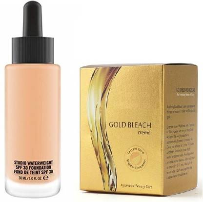Sheny Gold Ultra Cream Bleach, PERFECT SKIN MATCHING MAKEUP PERFECTING DROP FOUNDATION Foundation (DEEP COOL BEIGE, 30 ml)