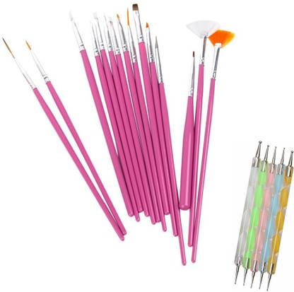 JAF Professional 15 Nail Art Brush, 5 (2-Way) Dotting Tool Pen (P