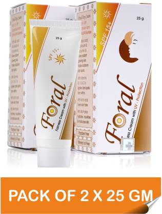 FORAL Fairness Cream with UV Protection 15+ SPF - 25 gm (Pack of 2)