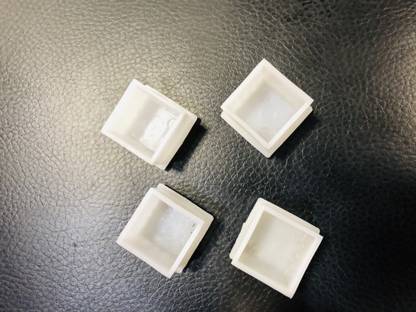 SOMRAJ Plastic Square end Cap or pad Plastic Shuu Shoe ,(Virgin 1 inch) (Set of 6) Fit to Every Item Table Legs