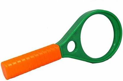 Protos India.Net Hand Held Plastic Mini Racket 50mm Magnifier Lens Glass 3X Magnifying 3 X Page Magnifier