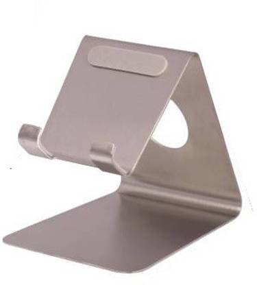 A-Mart™ Universal Desktop Mobile Phone Stand/Holder Premium Quality Holder Stand - Silver Color Pack of 1 Mobile Holder