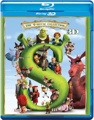 Shrek Quadrilogy: 4 Movies Collection - Shrek + Shrek 2 + Shrek: The Third + Shrek Forever After (Blu-ray 3D) (4-Disc Box Set)