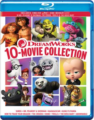 Dreamworks' 10 Movie collection - Abominable + The Boss Baby + Trolls + Home + Shrek + Madagascar + Kung Fu Panda 2 + How to Train Your Dragon + The Croods + Mr. Peabody & Sherman (10-Disc Box Set)