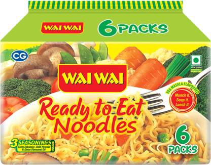 Wai Wai Veg 6 in 1 Instant Noodles Vegetarian Price in India - Buy Wai ...