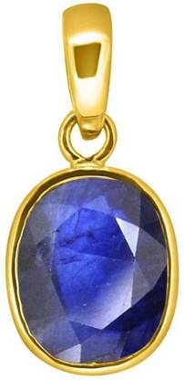 RADHEY Blue Sapphire Neelam Ashthadhatu Pendent Gold-plated Sapphire Stone Pendant