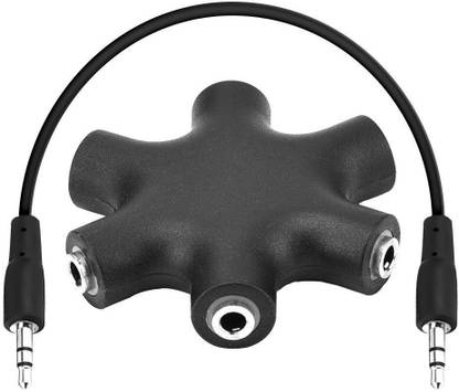 Finaux Black Black 3.5mm 5 Way Phone Converter Phone Converter