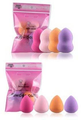 HNB23 Beauty Foundation Cream Powder Liquid Blender Sponge Puff Set of 4