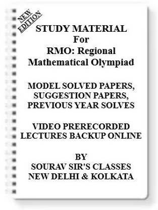 RMO Regional Mathematical Olympiad [ PACK OF 4 BOOKS ] Study Material +MODEL SOLVED PAPERS+SUGGESTION PAPERS+PREVIOUS YEAR SOLVES+VIDEO PRERECORDED LECTURES BACKUP ONLINE