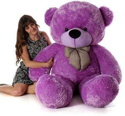 jimdar I LOVE YOU TEDDY BEAR FOR LOVER GIFT 3 FEET 90 CM - 90 cm (Purple)  - 90 cm