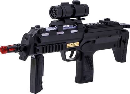 FIDDLERZ Battery Operated AK 828 Machine Toy Gun with Removable Scope and Dynamic Sound,Music | Toy Gun for Kids Guns & Darts