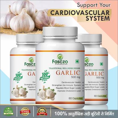 Fasczo Garlic capsules for Strengthen the Immune System 100% Pure