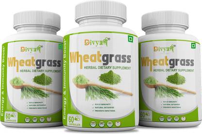Divya Shree 100% Natural & Pure Wheatgrass Extracts, 60 Capsules