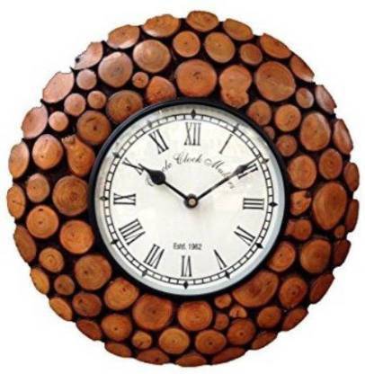 Sun Wood Art Analog 30 cm X 30 cm Wall Clock