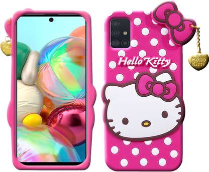 Rance Back Cover for Samsung Galaxy A71 - Hello Kitty Case | 3D Cute Doll | Soft Girl Back Cover with Pendant