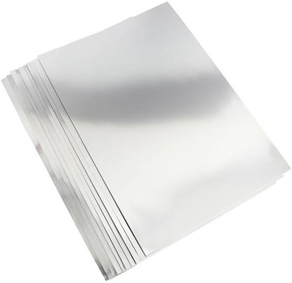 R H lifestyle MPS11 SILVER 10 pcs Metallic Craft Paper for DIY Unruled A4 120 gsm Coloured Paper