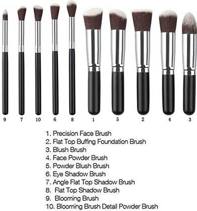 MACPLUS Soft makeup brush set (Pack of 10 )