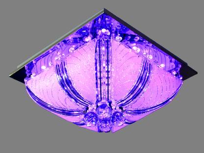 Prop It Up Luxury Crystal Modern Lighting Chandelier Light for Living Dining Room Round Hanging LED Lights with Bluetooth System Connect and Play Songs Chandelier Ceiling Lamp