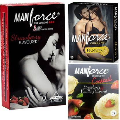 MANFORCE STRAWBERRY FLAVOR CONDOM FOR MEN , STRAWBERRY Condom