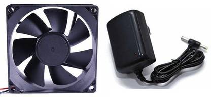 TechWiz DC FAN - 80X80X25MM (12 VOLT) Cooler with 12v/amps Adaptor SMPS Cooling Fan All in one Cooler