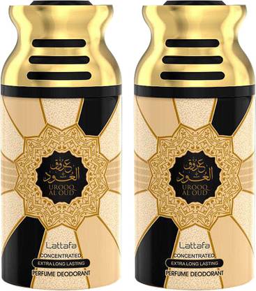 Lattafa Urooq Al Oud Perfumed Body Spray, 250ml Pack 0f 2 Body Spray  -  For Men & Women
