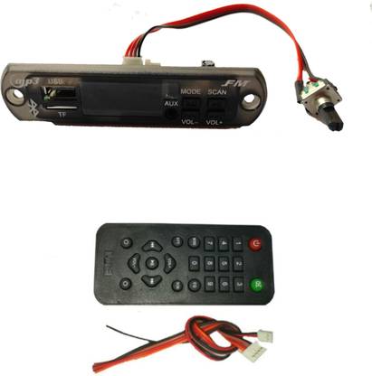 Salcon Electronics Bluetooth FM USB AUX Card MP3 Stereo Audio Player Decoder Module Kit with Remote and Encoder for Amplifier (with Bass, Treble, Encoder) Sound Recorder and Sound Circuit Electronic Hobby Kit