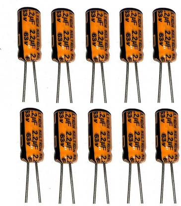 RISARYA 2.2uf/63V,10PCS KIT, ELECTROLYTIC CAPACITOR Electronic Components Electronic Hobby Kit