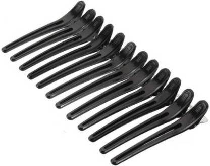 Gogi Enterprises 12 pcs Section Clamps Hairdressing Hair Clips Black Alloy Plastic Pro Hairdresser Hair Clips Hair Salon Hair Styling Tools Hair Clip
