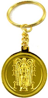AFH Religious Charm God Ayyappa with Ganesh Golden Plated (38 mm) Key Chain for Gifiting Friend and Family Key Chain