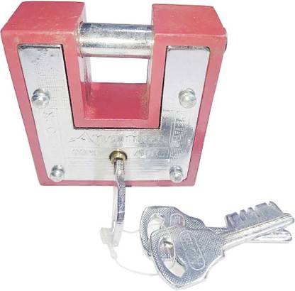 Unikkus Aligarh Bar Locks for Home, Shop, Offices etc, 3 Keys,100MM, Double Locking System Lock