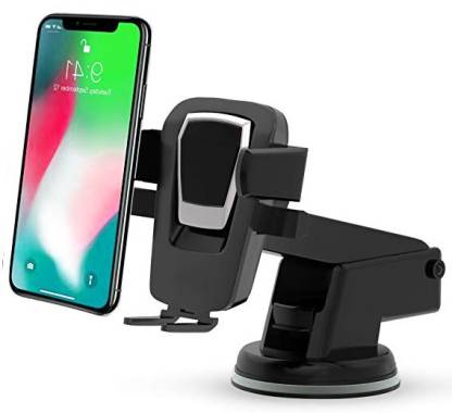 Pulse Car Mobile Phone Holder Telescopic One Touch Long Neck Arm Adjustable Quick Stand Technology 360 Degree Rotation with Ultimate Reusable Suction Cup Mount for Dashboard/Windshield/Desktop Mobile Holder