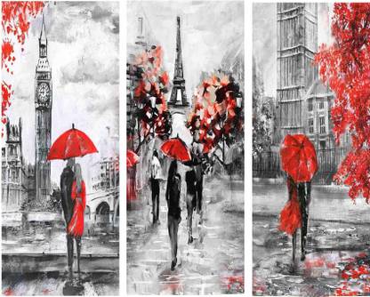 RNCraft Beautiful CityView Painting Set Digital Reprint 15 inch x 18 inch Painting