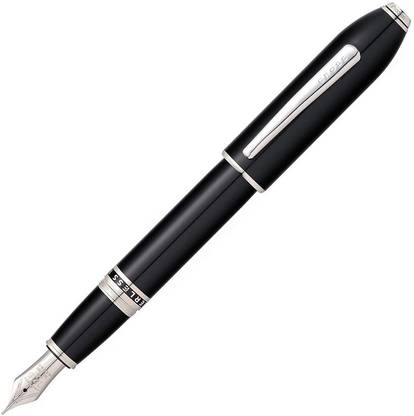 CROSS PEERLESS 125 OBSIDIAN BLACK LACQUER- FINE NIB Fountain Pen