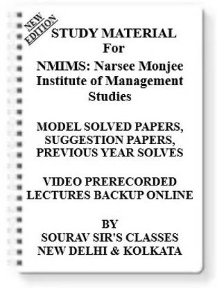 NMIMS Narsee Monjee Institute Of Management Studies [ PACK OF 4 BOOKS ] Study Material +MODEL SOLVED PAPERS+SUGGESTION PAPERS+PREVIOUS YEAR SOLVES+VIDEO PRERECORDED LECTURES BACKUP ONLINE