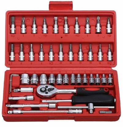 MAHAKAL ENTERPRISE 46 in 1 Pcs Tool Kit & Screwdriver and Socket Set Ratchet Screwdriver Set