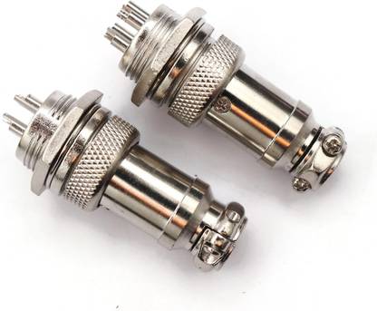 Electronic Spices 4 PIN Thread Male Female Panel Metal Aviation Wire Connector Plug CNC (4pin) PAIR OF 2 MRS Wire Connector