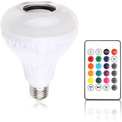UPROKT High Quality Multi Color Changing RBG Led Music Light Bulb Bluetooth Music Bulb Led For Party Home Decoration And Night Light WIth 7W RBG LED and 5 W bluetooth Sterio Speaker For Home Party Decoration, Birthday Celibration Night Light Smart Bulb Smart Bulb