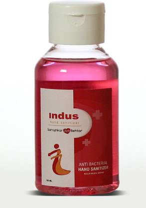 Indus Health Plus Indus  100 ML - Wholesale Pack of 100, 80 Percent Alcohol-Based  Hand Sanitizer Bottle