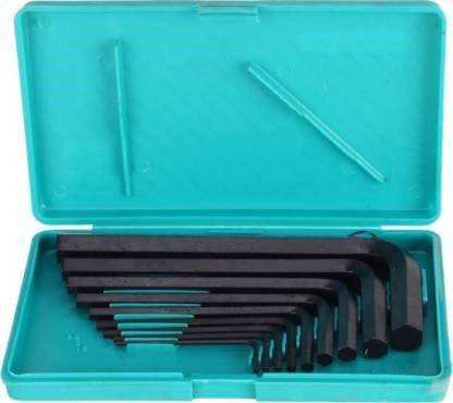 Inditrust 9 Pieces Hex Allen Key Wrench L Shape Repair Tool Set Allen Key Set