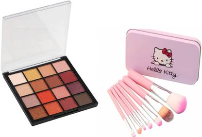 Insta Beauty Glam EyeShadow + 7 Piece Makeup Brushes