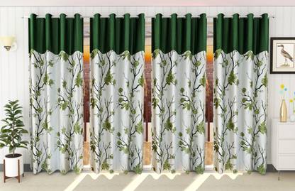 Flipkart SmartBuy 274 cm (9 ft) Long Door Polyester Room Darkening Curtain (Pack Of 4)