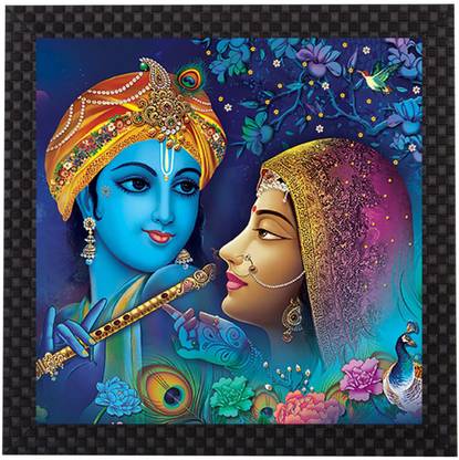Craft Junction Lord Radha Krishna Art Print Design Digital Reprint 12 inch x 12 inch Painting