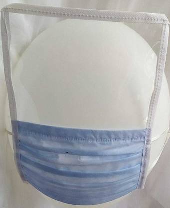 ABEL 3 layer 3Ply Surgical Mask with Eye Shield and Melt Blown Fabric Layer (Disposable & Reusable) - 5Pcs Reusable Surgical Mask Safety Visor