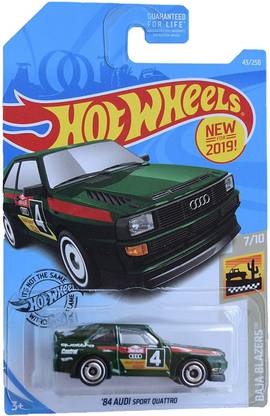 HOT WHEELS HW '84 AUDI SPORT QUATTRO GREEN 43/250, HW BAJA BLAZERS 7/10, COLLECTIBLE, DIE CAST CAR, TOY FOR KIDS